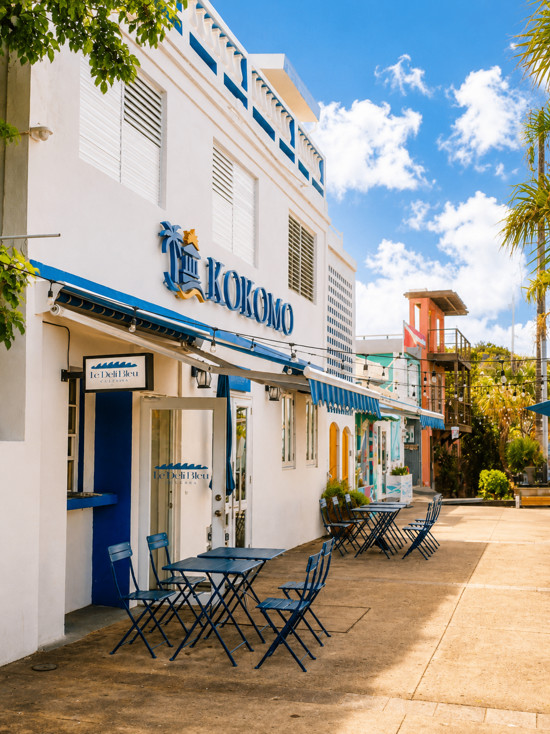 Le Deli Bleu at Hotel Kokomo across from the Culebra ferry terminal
