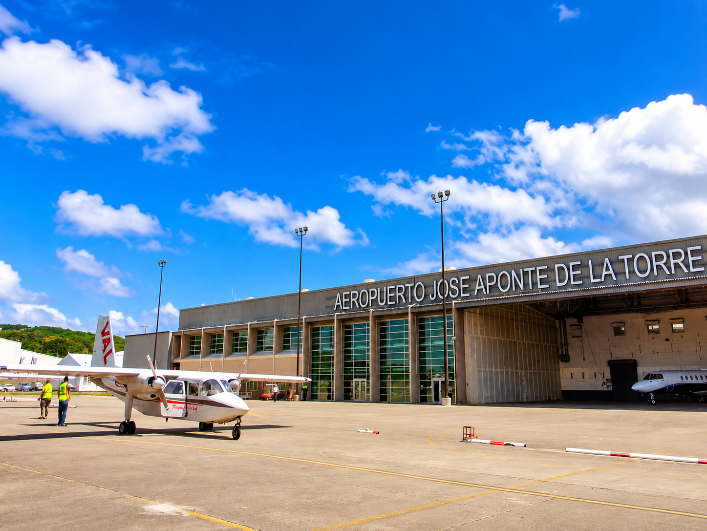 José Aponte de la Torre Airport in Ceiba with a small regional aircraft on the tarmac