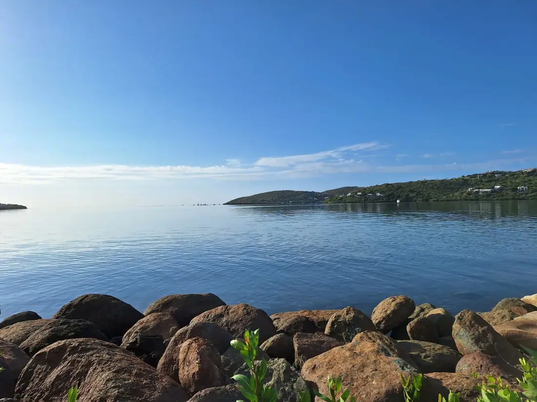 Calm Caribbean waters along Culebra's rocky shoreline