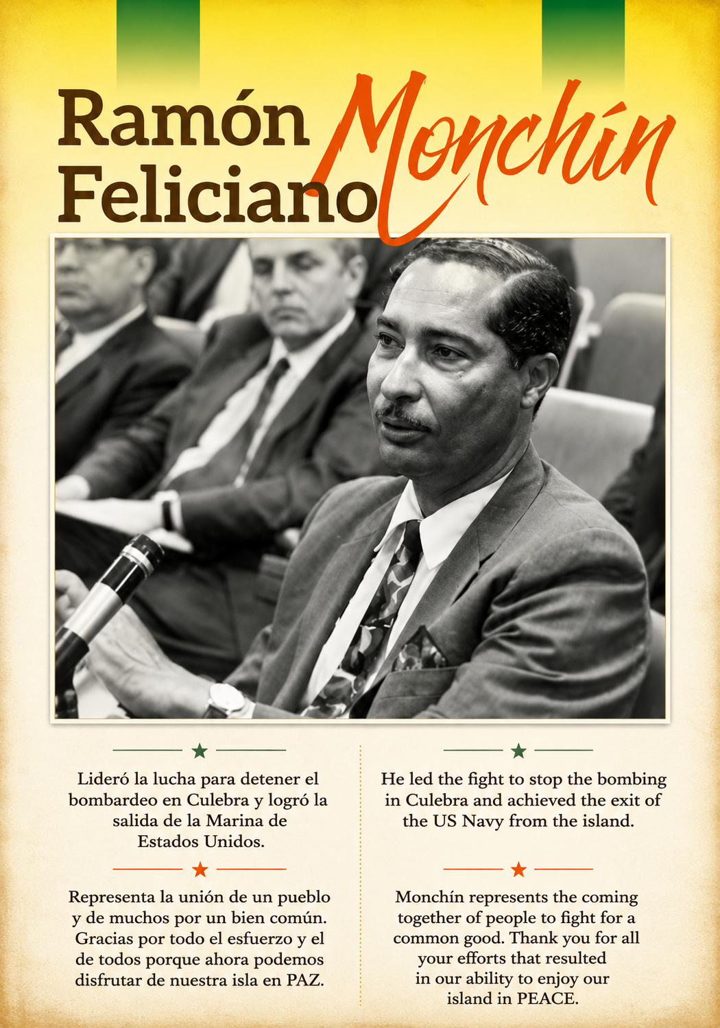 Ramón 'Monchín' Feliciano portrait poster
