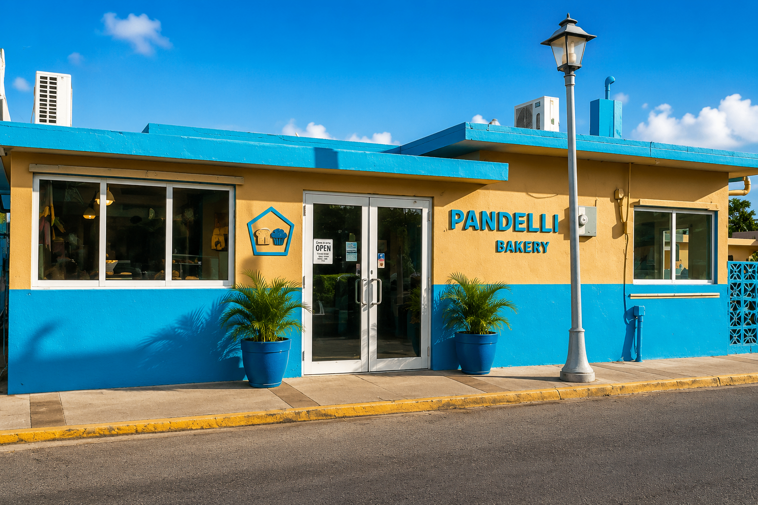 Pancafé Bakery storefront in Culebra