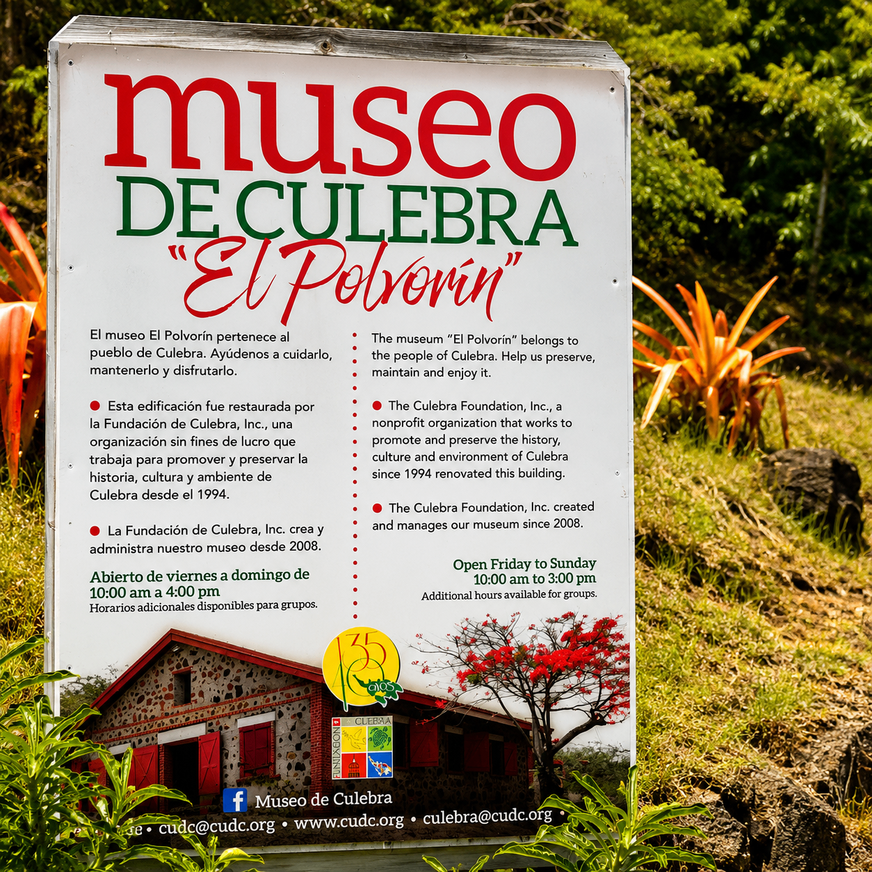 Museo de Culebra 'El Polvorín' welcome sign